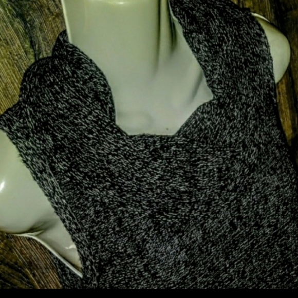 Vince Camuto Knit Cowl Neck Sweater Sleeveless Split Hem Marled Size Small NWT - Picture 6 of 13